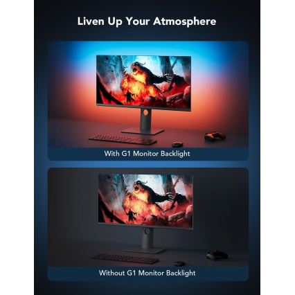 Govee - Dreamview G1 Smart LED RGBIC pozadinsko osvjetljenje monitora 27-34" Wi-Fi