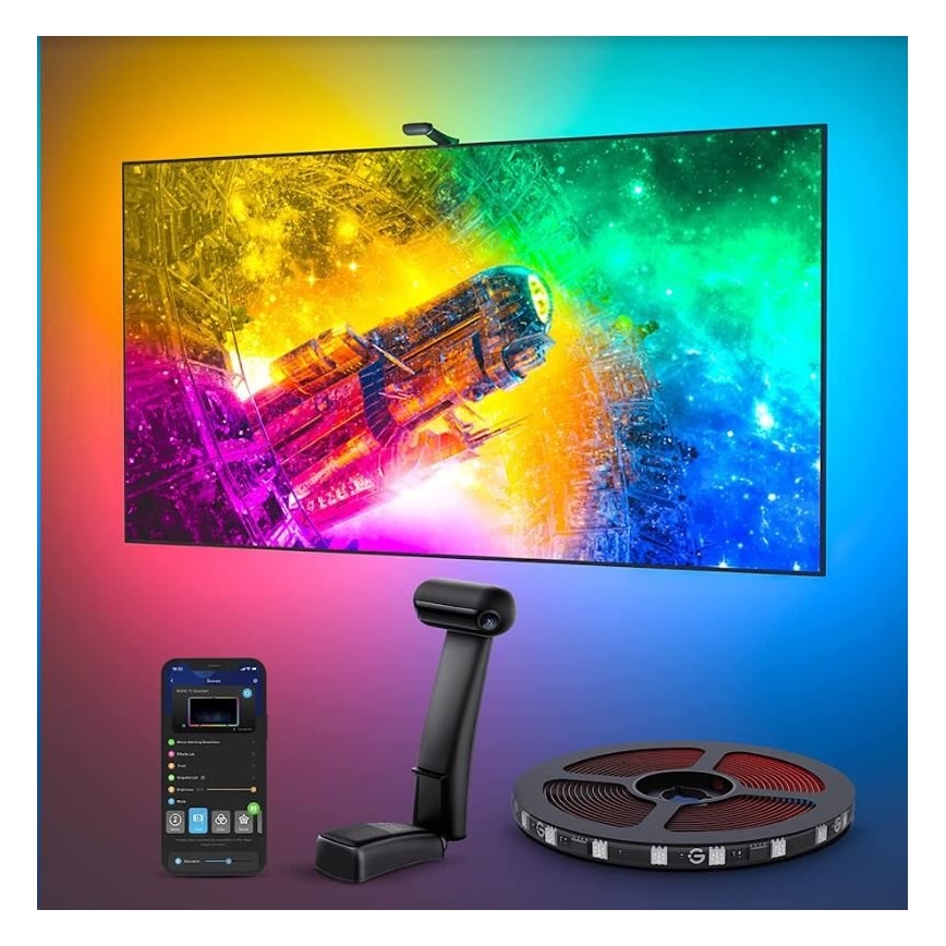 Govee - DreamView T2 DUAL TV 55-65" SMART LED sa pozadinskim osvetljenjem RGBIC Wi-Fi + Daljinski upravljač