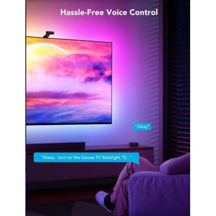 Govee - DreamView T2 DUAL TV 55-65" SMART LED sa pozadinskim osvetljenjem RGBIC Wi-Fi + Daljinski upravljač