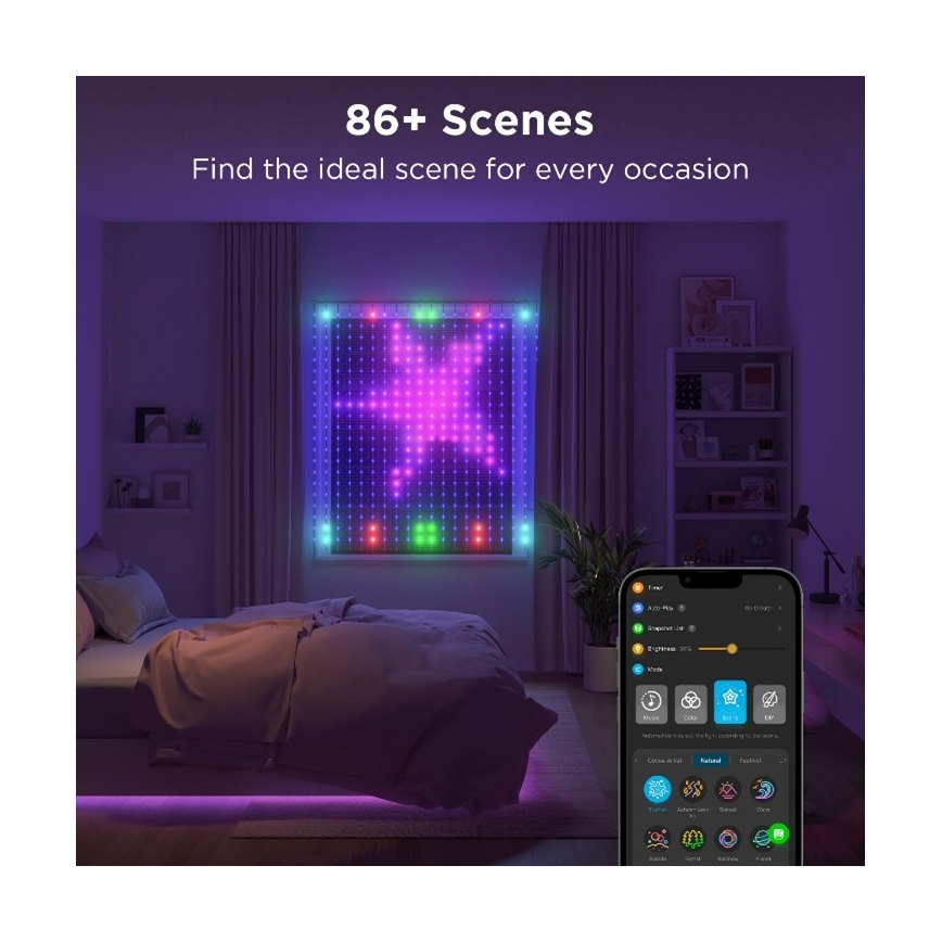 Govee - LED RGB Prigušivi spoljni dekorativni lanac LED/15W/230V IP65 Wi-Fi