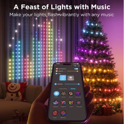 Govee - LED RGB Prigušivi spoljni dekorativni lanac LED/15W/230V IP65 Wi-Fi