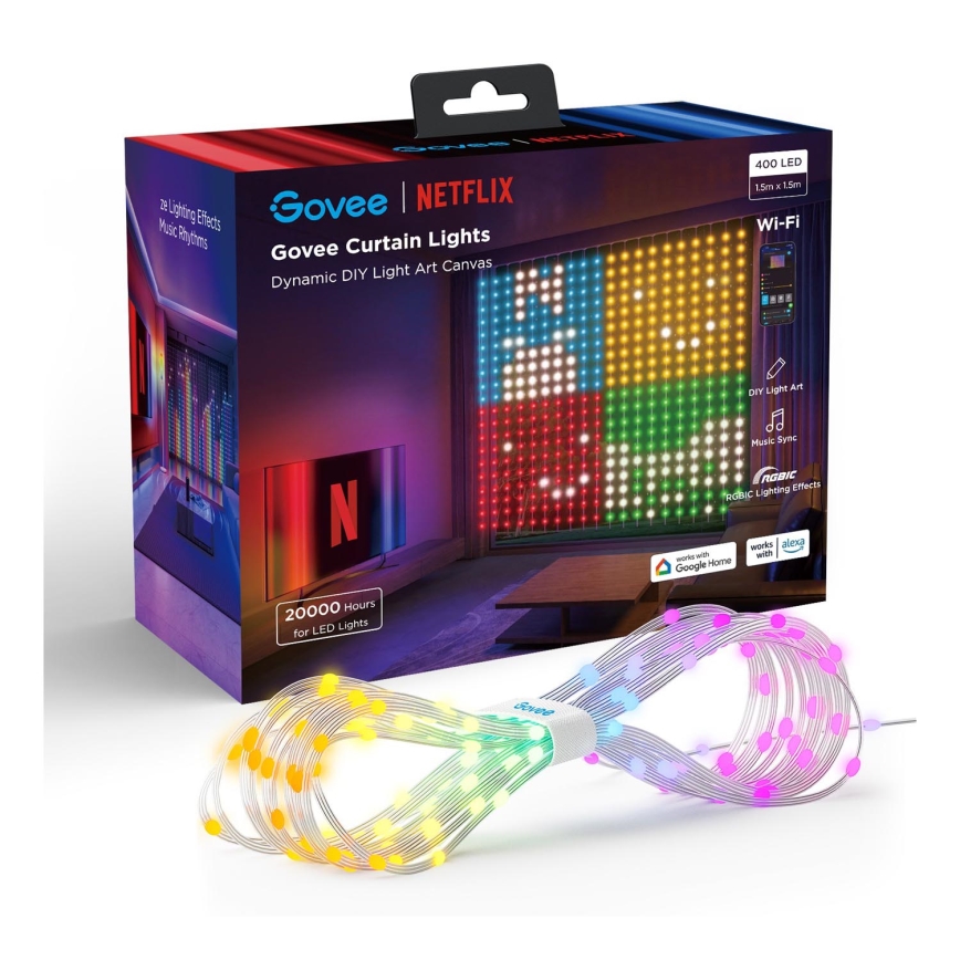 Govee - LED RGB Prigušivi spoljni dekorativni lanac LED/15W/230V IP65 Wi-Fi