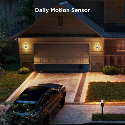 Govee - LED RGBIC Prigušiva spoljna zidna lampa sa senzorom LED/230V IP65 2700-6500K Wi-Fi