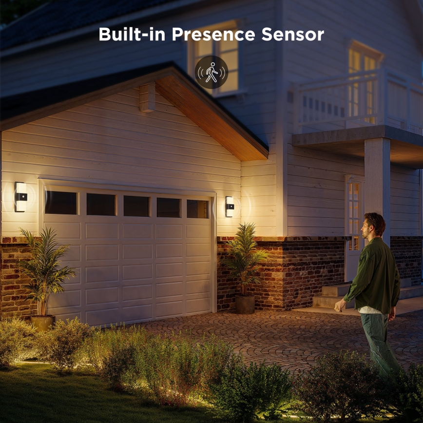 Govee - LED RGBIC Prigušiva spoljna zidna lampa sa senzorom LED/230V IP65 2700-6500K Wi-Fi