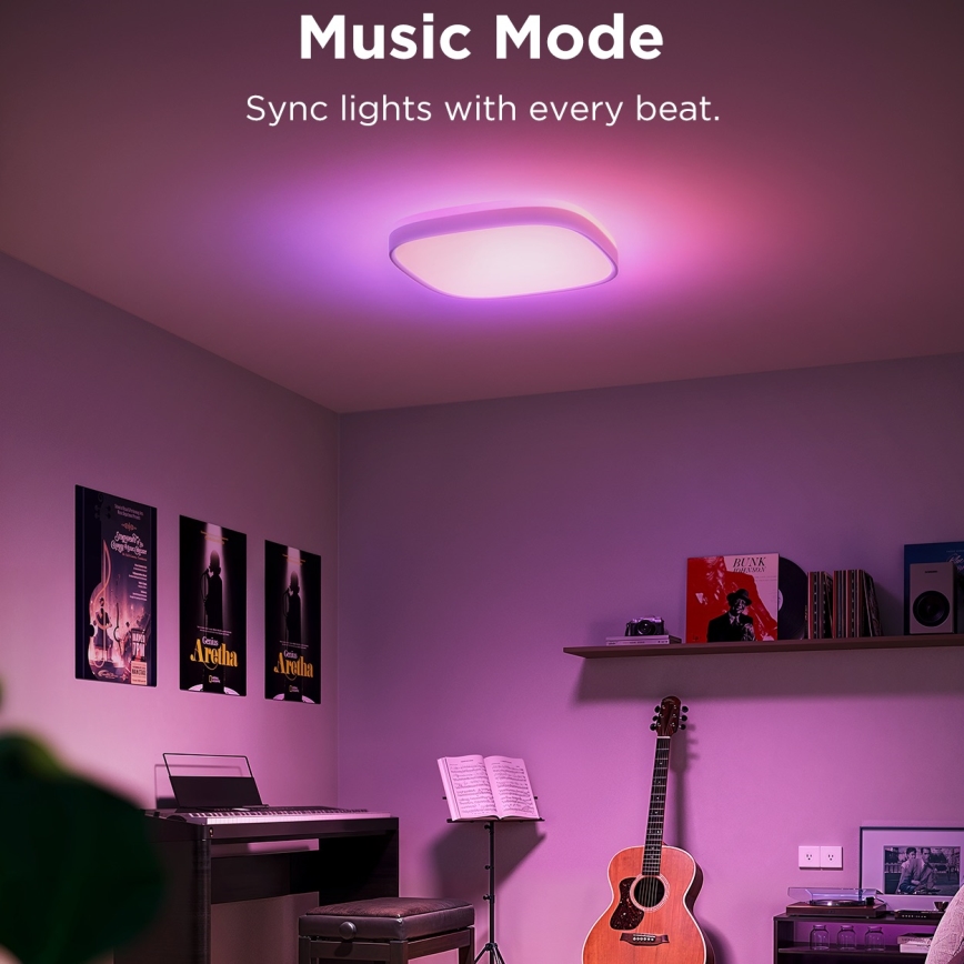 Govee - LED RGBIC Prigušiva plafonjera LED/24W/230V 2700-6500K Wi-Fi