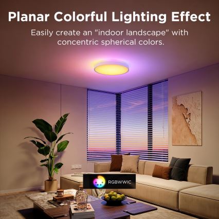 Govee - LED RGBIC Prigušiva plafonjera LED/49W/230V 2700-6500K Wi-Fi