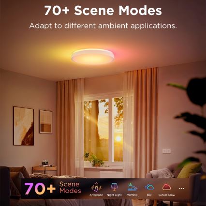 Govee - LED RGBIC Prigušiva plafonjera LED/49W/230V 2700-6500K Wi-Fi