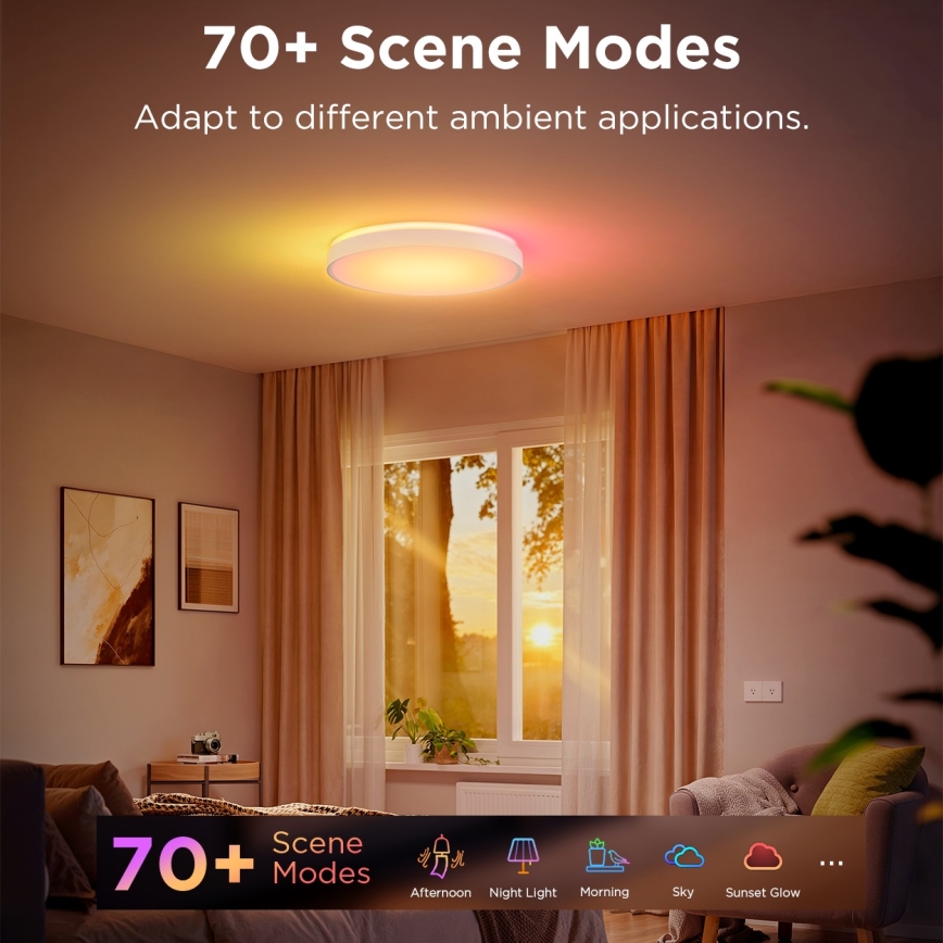 Govee - LED RGBIC Prigušiva plafonjera LED/49W/230V 2700-6500K Wi-Fi