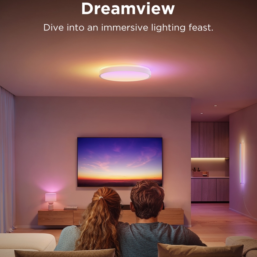 Govee - LED RGBIC Prigušiva plafonjera LED/49W/230V 2700-6500K Wi-Fi