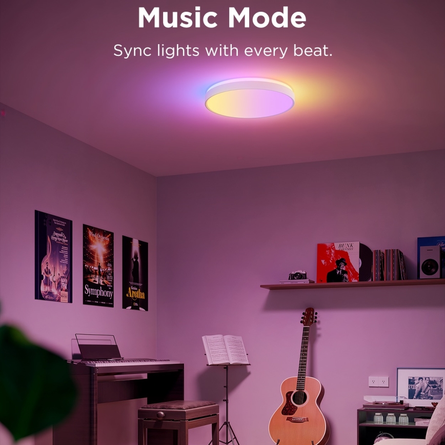 Govee - LED RGBIC Prigušiva plafonjera LED/49W/230V 2700-6500K Wi-Fi