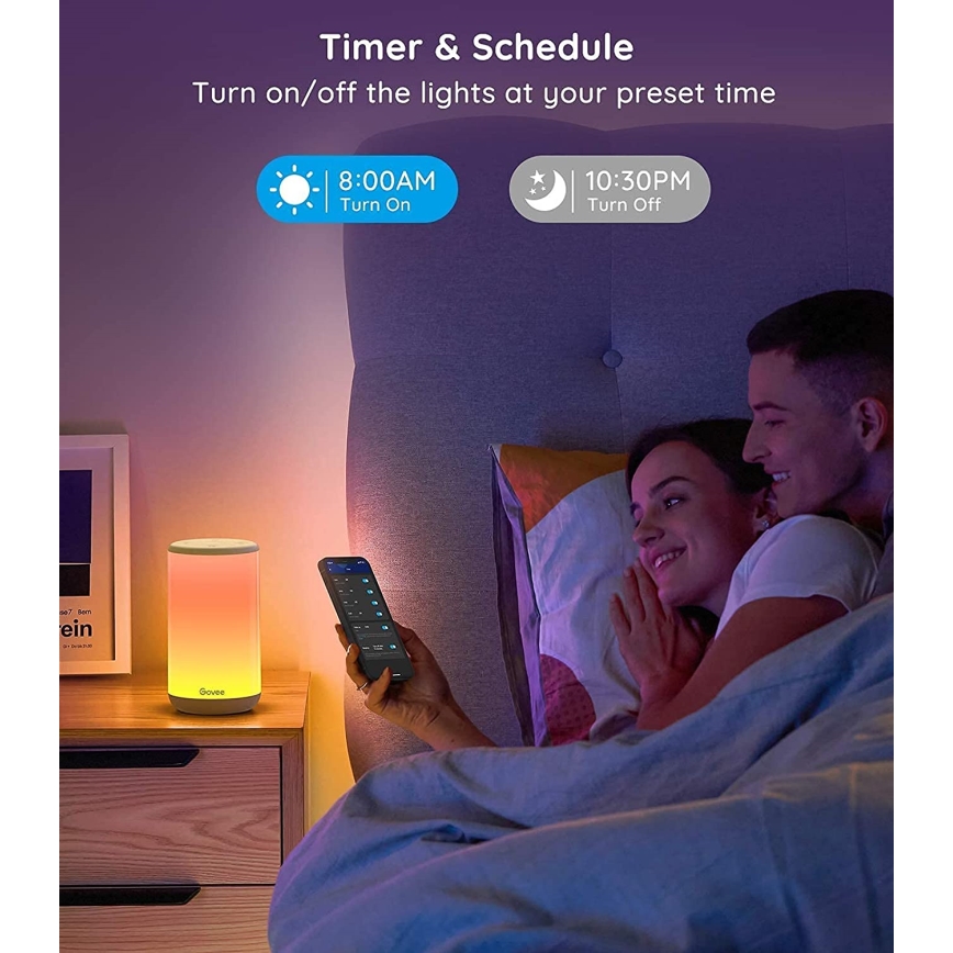 Govee - LED RGBIC Prigušiva stona lampa AURA 2 2200-6500K Wi-Fi Matter