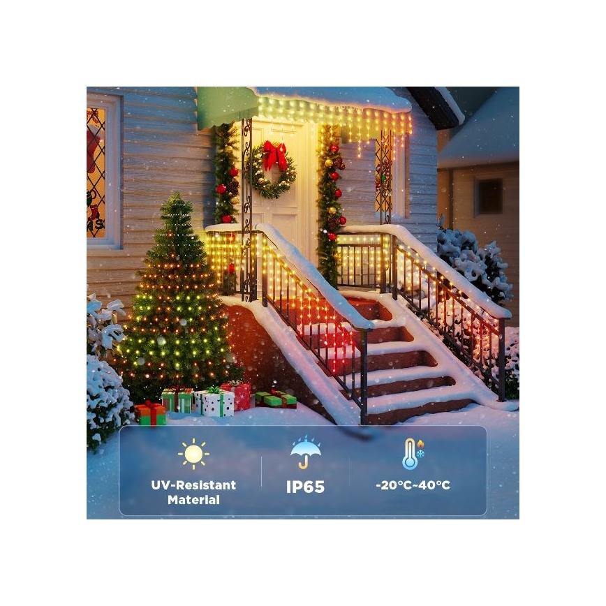 Govee - LED RGBIC Spoljašnji lanac Smart stalaktiti 10m Wi-Fi Matter IP65