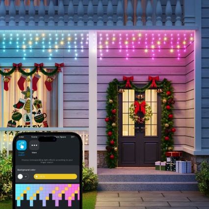 Govee - LED RGBIC Spoljašnji lanac Smart stalaktiti 10m Wi-Fi Matter IP65