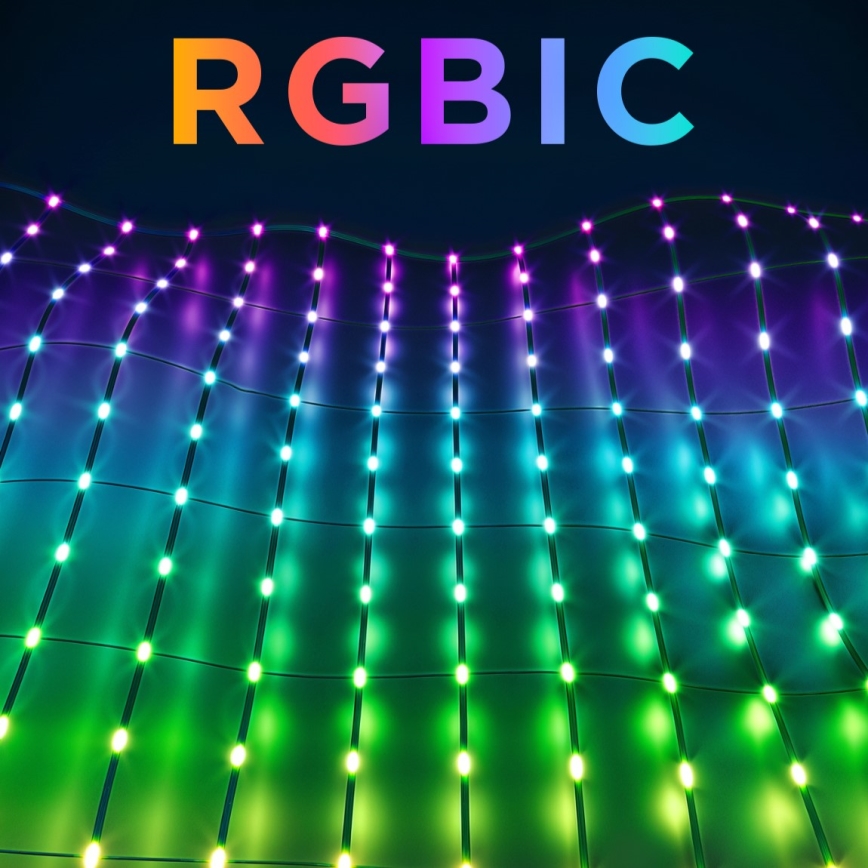 Govee - LED RGBIC Spoljna svetlosna mreža 143x85cm Wi-Fi Matter IP65