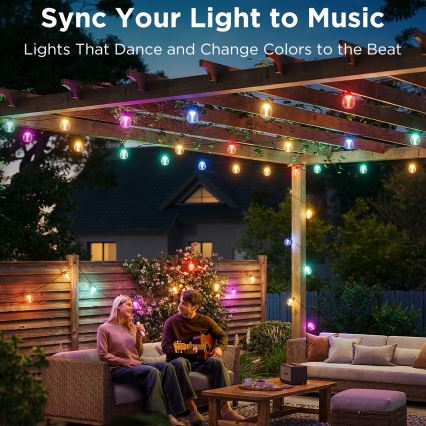 Govee - LED RGBICW Prigušivi spoljni dekorativni lanac LED/24W/230V IP67 2700-6500K Wi-Fi