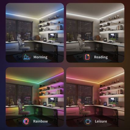 Govee - LED RGBICW Prigušiva traka COB 3780 dioda 3m Wi-Fi Matter