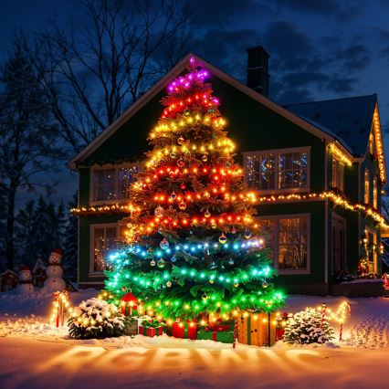 Govee - LED RGBICW Spoljašnji božićni niz 2700-6500K 20m Wi-Fi Matter IP66