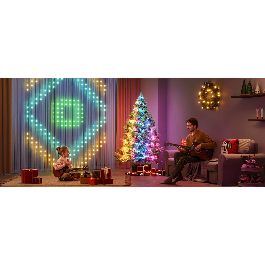 Govee - LED RGBICW Spoljašnji božićni niz 2700-6500K 20m Wi-Fi Matter IP66