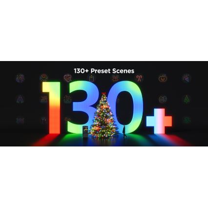 Govee - LED RGBICW Spoljašnji božićni niz 2700-6500K 20m Wi-Fi Matter IP66