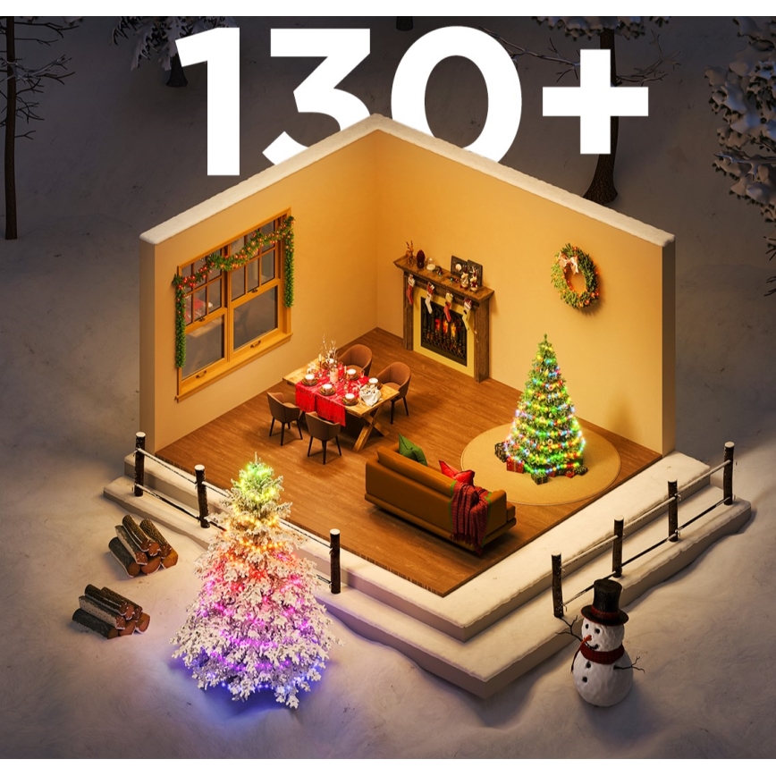 Govee - LED RGBICW Spoljašnji božićni niz 2700-6500K 20m Wi-Fi Matter IP66