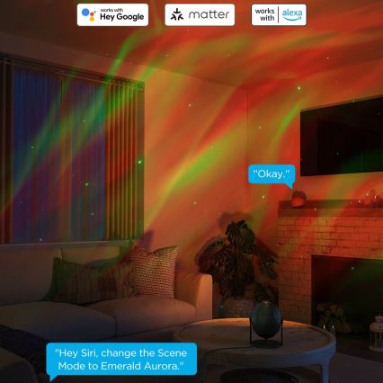 Govee - LED RGBW galaksijski projektor svetla Pro Wi-Fi Matter