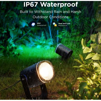 Govee - Set 2x LED RGBWW Prigušivi reflektor LED/12W/230V IP67 2700-6500K Wi-Fi