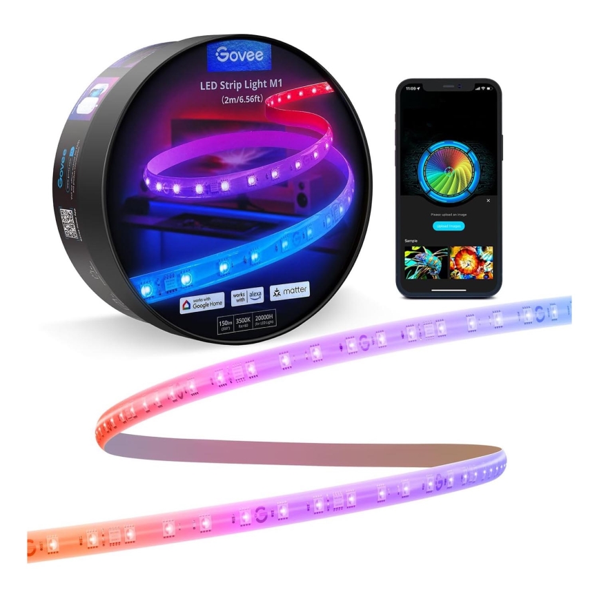 Govee - M1 PRO PREMIUM Smart RGBICW+ LED TRAKA 2m Wi-Fi Matter