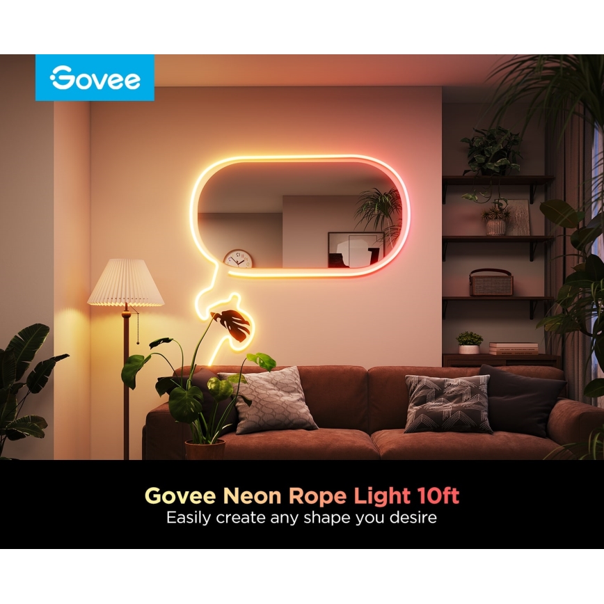 Govee - Neon 2 MATTER fleksibilna LED TRAKA 3m RGBIC Wi-Fi IP67