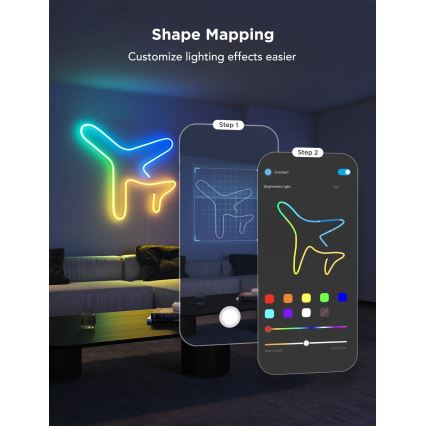 Govee - Neon 2 MATTER fleksibilna LED TRAKA 5m RGBIC Wi-Fi IP67