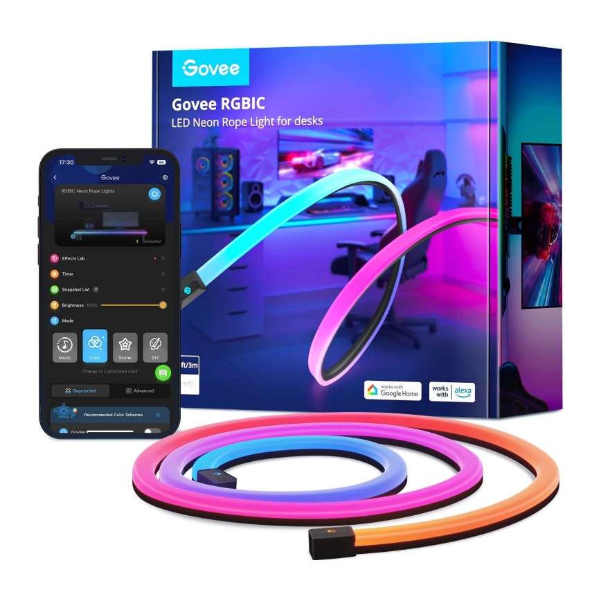 Govee - Neon LED pozadinsko osvetljenje za sto 3m RGBIC Wi-Fi