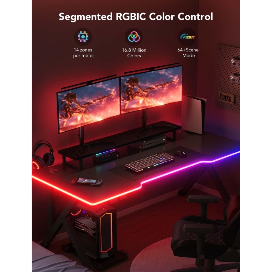 Govee - Neon LED pozadinsko osvetljenje za sto 3m RGBIC Wi-Fi