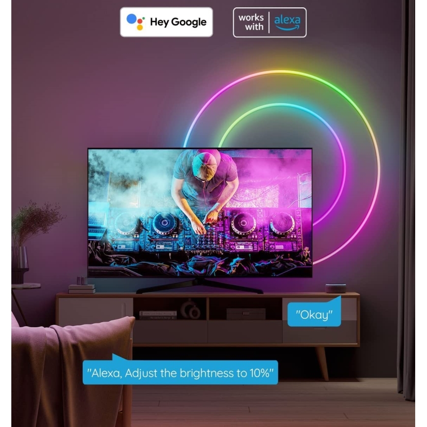 Govee - Neon SMART savitljiva LED traka RGBIC 2m Wi-Fi IP67