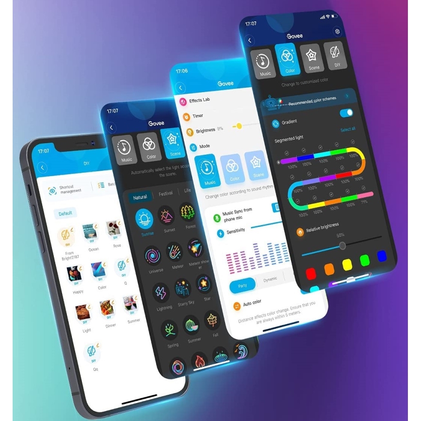 Govee - Neon SMART savitljiva LED traka RGBIC 2m Wi-Fi IP67