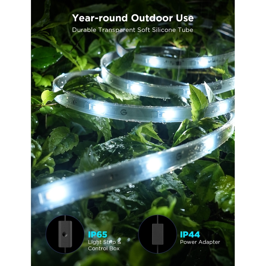 Govee - Outdoor Pro SMART RGBICWW vanjska LED TRAKA 10m 2700-6500K Wi-Fi IP65
