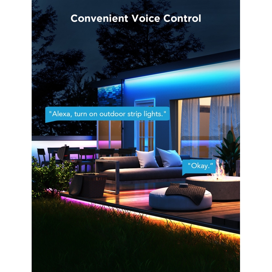 Govee - Outdoor Pro SMART RGBICWW vanjska LED TRAKA 10m 2700-6500K Wi-Fi IP65