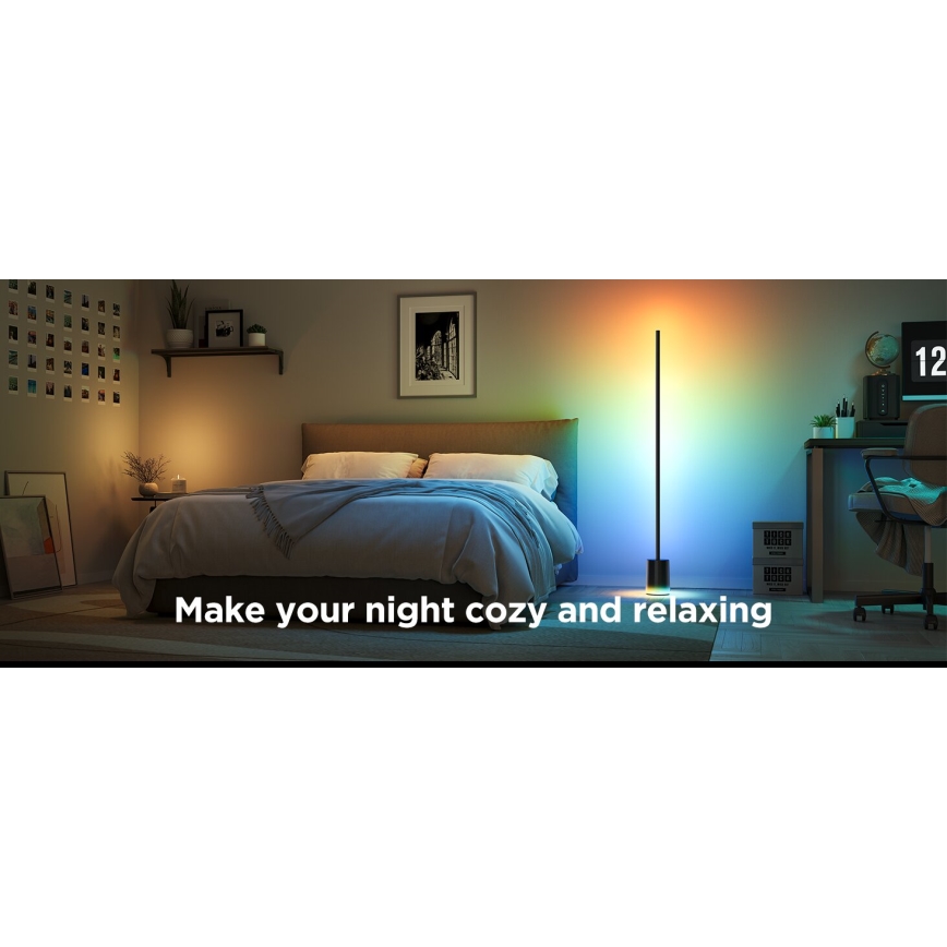 Govee - LED Prigušiva podna lampa Smart MATTER LED RGBICWW 2200-6500K Wi-Fi + Daljinski upravljač