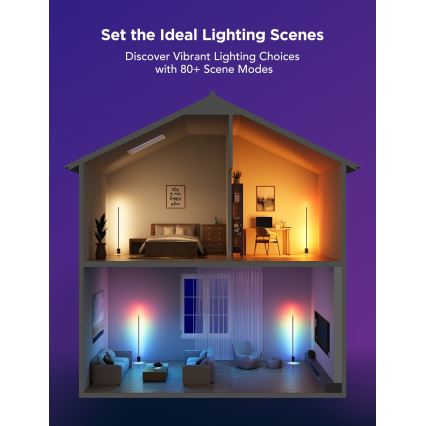 Govee - LED Prigušiva podna lampa Smart MATTER LED RGBICWW 2200-6500K Wi-Fi + Daljinski upravljač