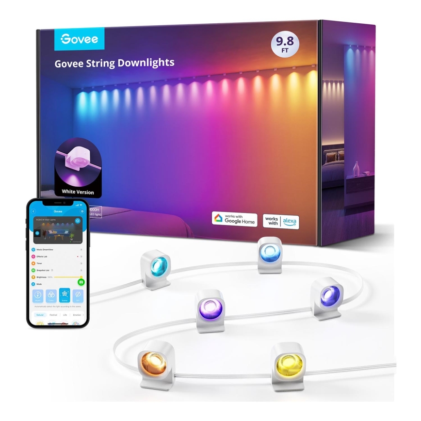 Govee - RGBIC LED Lančana ugradna svetla 3m Wi-Fi