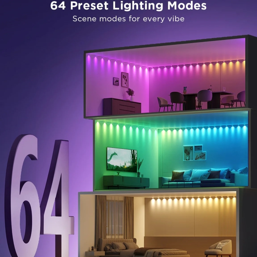Govee - RGBIC LED Lančana ugradna svetla 3m Wi-Fi