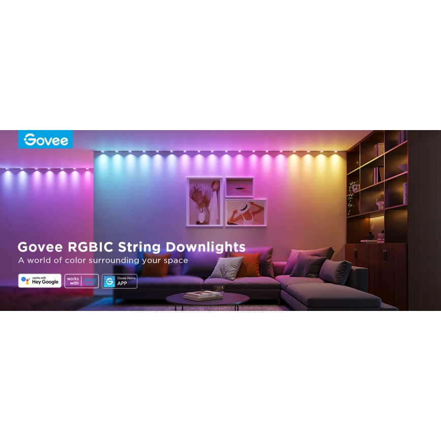 Govee - RGBIC LED Lančana ugradna svetla 3m Wi-Fi