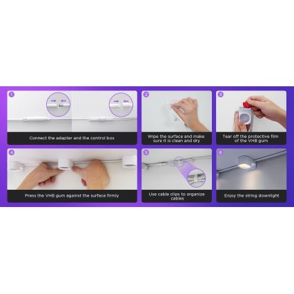 Govee - RGBIC LED traka sa spotovima 3m Wi-Fi
