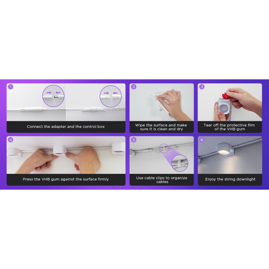Govee - RGBIC LED traka sa spotovima 3m Wi-Fi