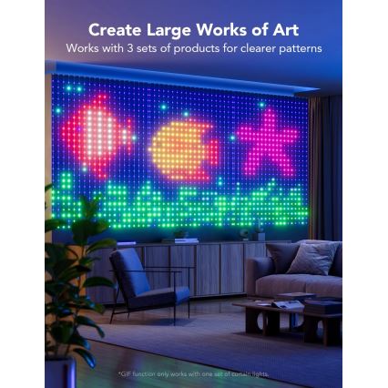 Govee - RGBIC LED zavesa, 520 LED, 1,5×2 m, Wi‑Fi, IP65