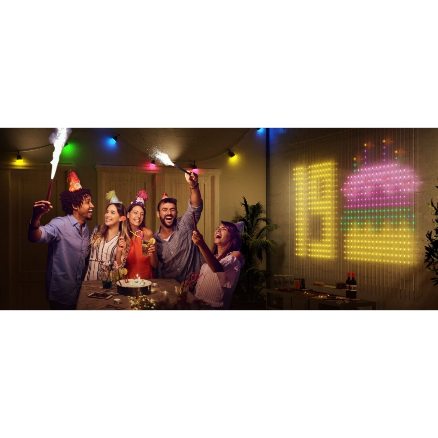 Govee - RGBIC LED zavesa, 520 LED, 1,5×2 m, Wi‑Fi, IP65