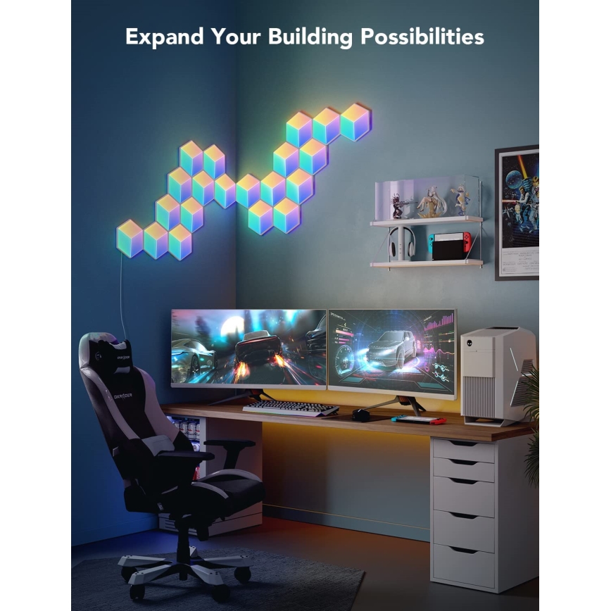 Govee - Set 10x LED Lampa Glide Hexa Pro LED Smart RGBIC Wi-Fi