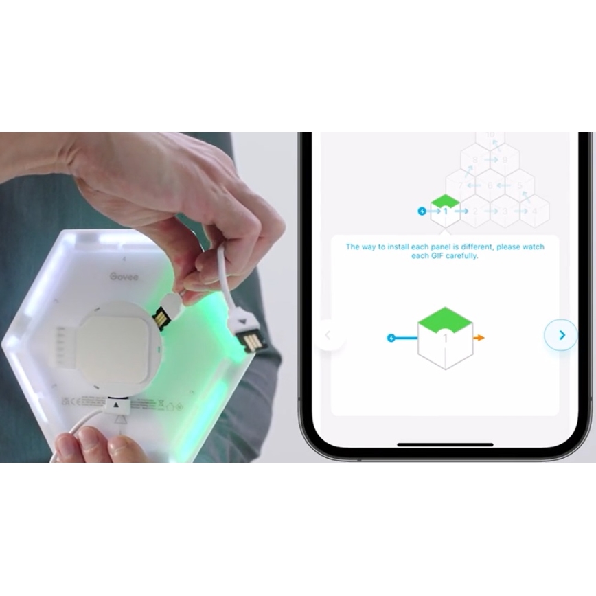 Govee - Set 10x LED Lampa Glide Hexa Pro LED Smart RGBIC Wi-Fi