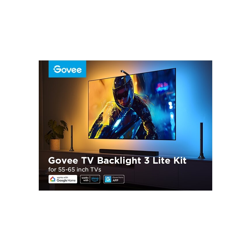 Govee - Set 2x Backlight TV 55-65" SMART LED sa pozadinskim osvetljenjem RGBICW Wi-Fi