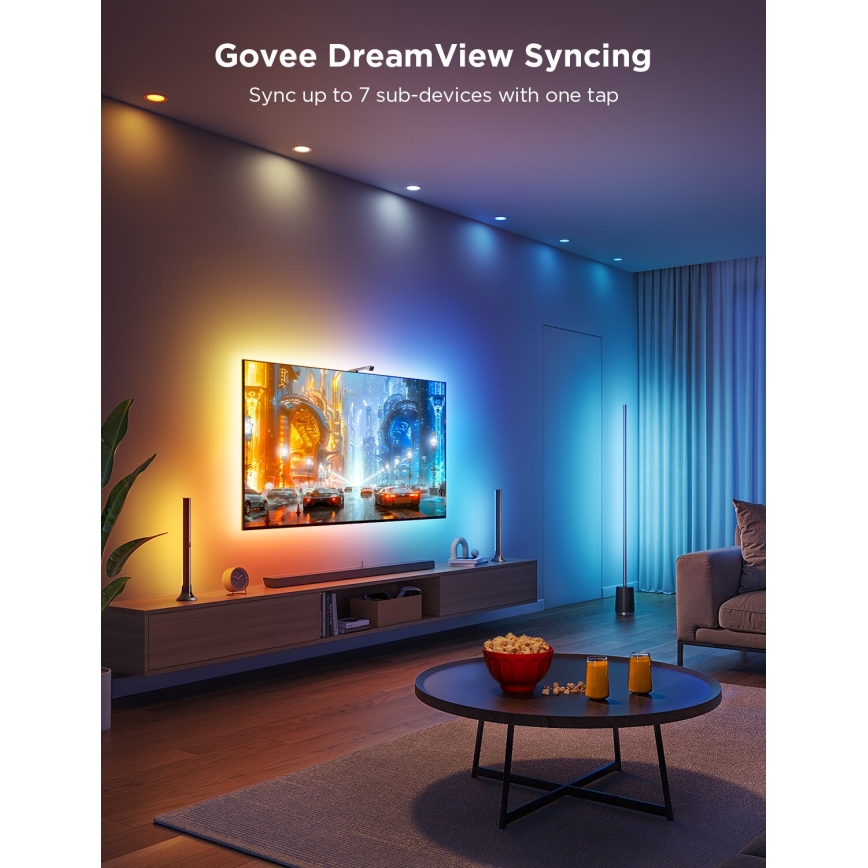 Govee - Set 2x Backlight TV 55-65" SMART LED sa pozadinskim osvetljenjem RGBICW Wi-Fi