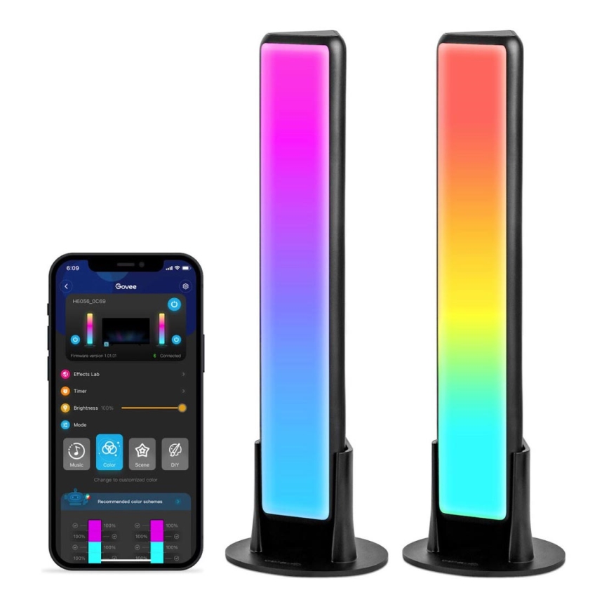 Govee - Set 2x Flow Plus SMART LED TV & Gaming - RGBICWW Wi-Fi