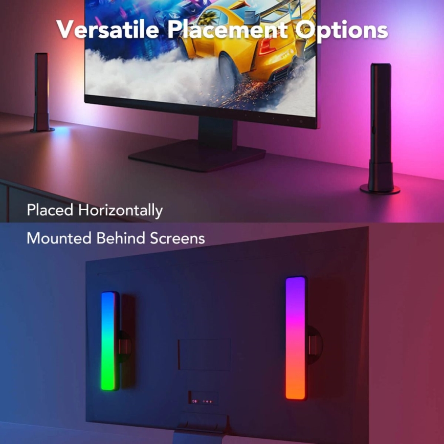 Govee - Set 2x Flow Plus SMART LED TV & Gaming - RGBICWW Wi-Fi